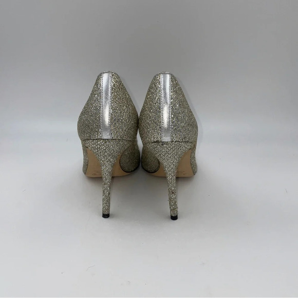 J. Crew made in Italy silver metallic pointy toe pumps heels - Picture 4 of 6